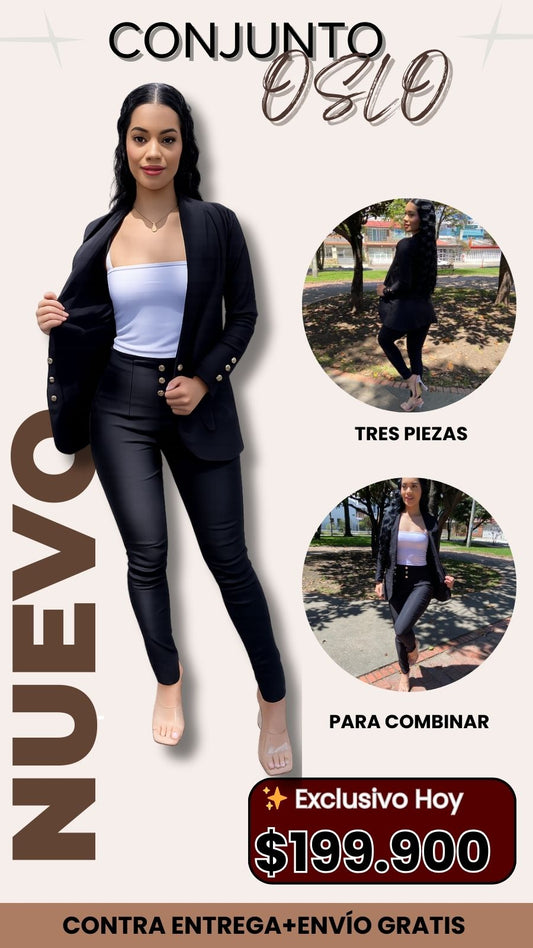Conjunto Blazer Pantalon Y Blusa
