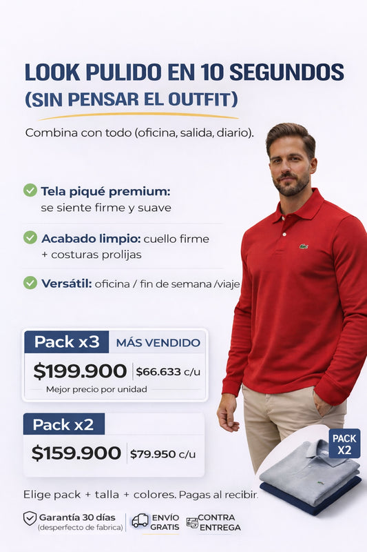 Buzo Tipo Polo Premium Pack X2 y X3